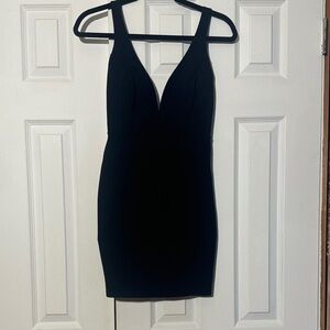 Lulu's Chic Black Mini Dress